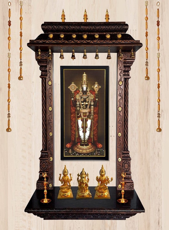 101Temples 101 Temples - Divinity Eternity Spirituality Nijapada Dharshanam Rose Garland Photo Frame (Wood_Brown_10 x 13 Inc) ,Wall Mount - Image 2